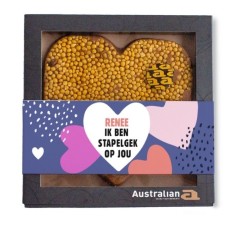Australian Heart | Caramel sea salt | Crazy about you with your own name | 220g
